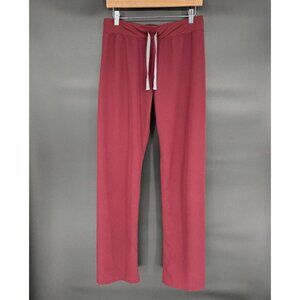 Figs Women's Livingston Basic Scrub Pants Tall S Burgundy Medical Healthcare